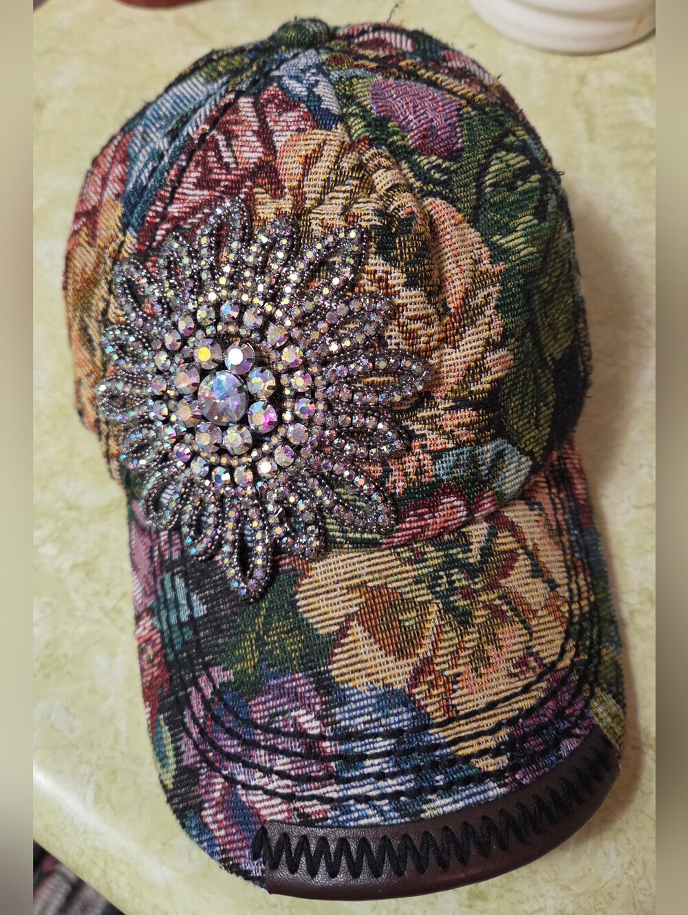 Olive & Pique Floral Embellished Women’s Hat